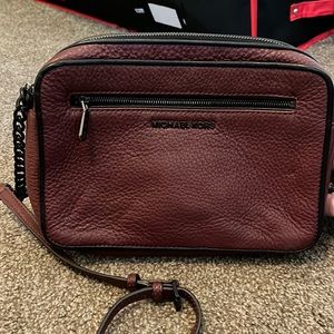 Michael Kors maroon and black purse